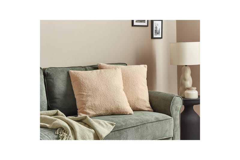 Koristetyynyt Leuzea sarja, 2 kpl Hiekanbeige, 45x45 cm - Hiekanbeige, 45x45 cm - Kodintekstiilit & matot - Tyyny & torkkupeitto - Ulkotyyny