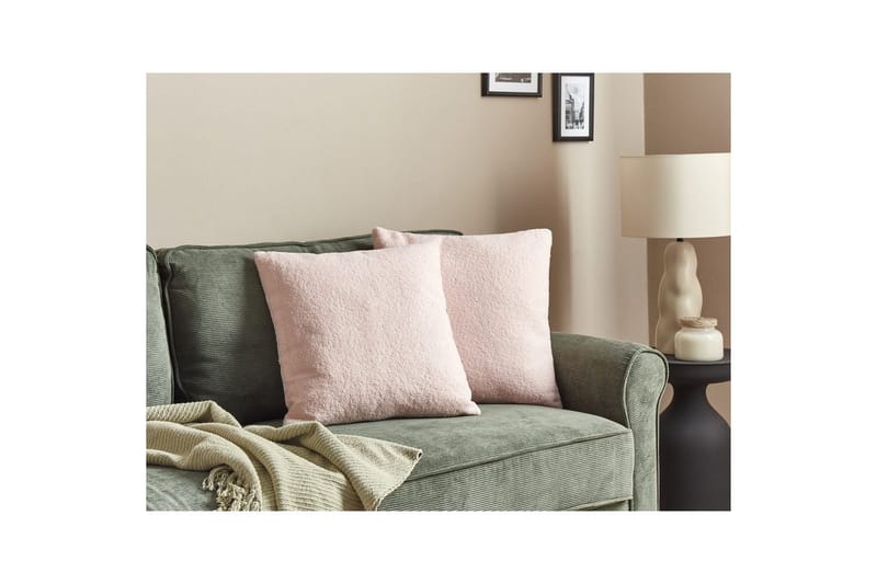 Koristetyynyt Leuzea sarja, 2 kpl Vaaleanpunainen, 45x45 cm - Vaaleanpunainen, 45x45 cm - Kodintekstiilit & matot - Tyyny & torkkupeitto - Ulkotyyny