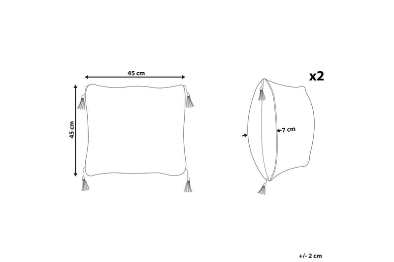 Koristetyynyt Liriope setti, 2 kpl Neliö - Neliö - Kodintekstiilit & matot - Tyyny & torkkupeitto - Koristetyynyt