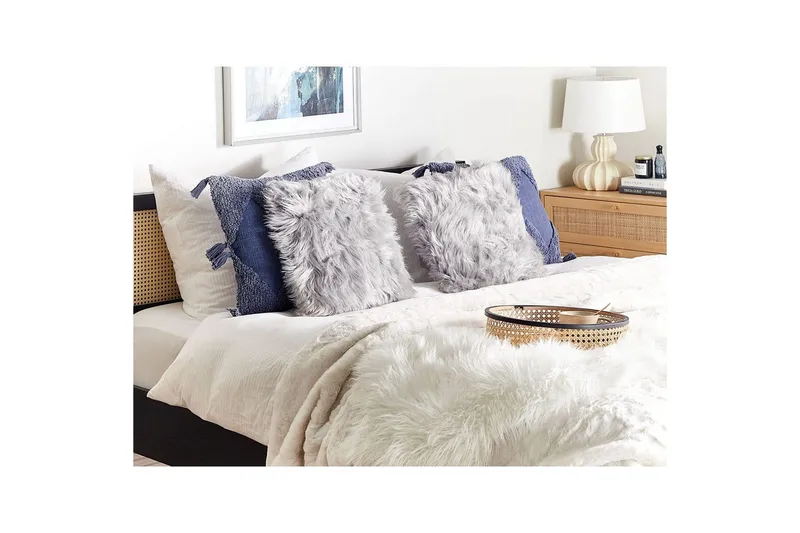 Koristetyynyt Lubha setti 2 kappaleen Harmaa - Harmaa - Kodintekstiilit & matot - Tyyny & torkkupeitto - Koristetyynyt