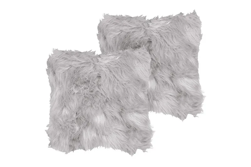 Koristetyynyt Lubha setti 2 kappaleen Harmaa - Harmaa - Kodintekstiilit & matot - Tyyny & torkkupeitto - Koristetyynyt