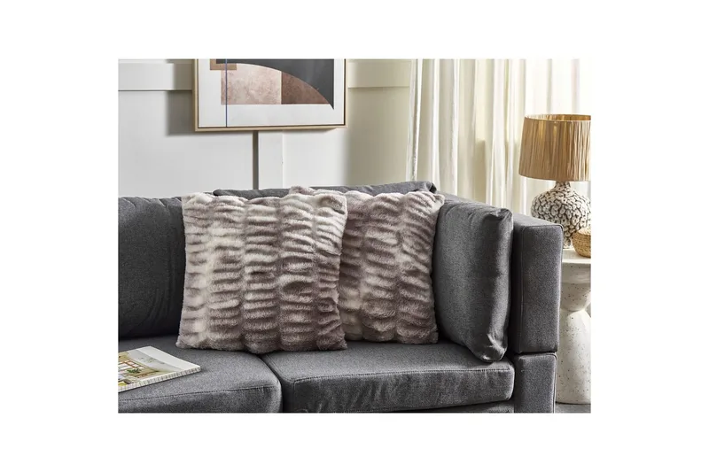 Koristetyynyt Macodes setti, 2 kpl Vaaleanharmaa - Vaaleanharmaa - Kodintekstiilit & matot - Tyyny & torkkupeitto - Ulkotyyny