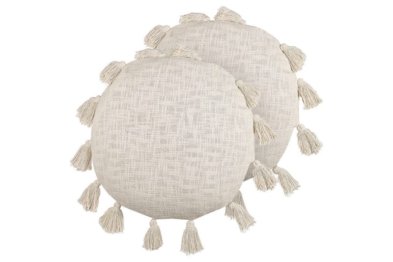 Koristetyynyt Madia setti, 2 kpl Beige - Beige - Kodintekstiilit & matot - Tyyny & torkkupeitto - Ulkotyyny