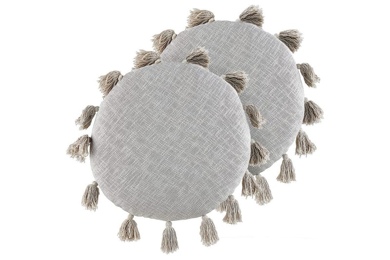 Koristetyynyt Madia setti, 2 kpl Harmaa - Harmaa - Kodintekstiilit & matot - Tyyny & torkkupeitto - Ulkotyyny