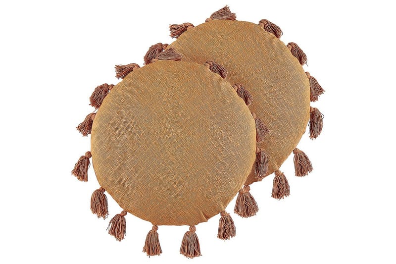 Koristetyynyt Madia setti, 2 kpl Oranssi - Oranssi - Kodintekstiilit & matot - Tyyny & torkkupeitto - Ulkotyyny