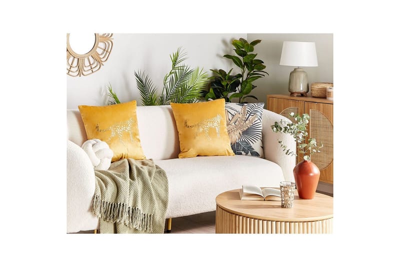 Koristetyynyt Marula setti, 2 kpl Keltainen/Kulta - Keltainen/Kulta - Kodintekstiilit & matot - Tyyny & torkkupeitto - Ulkotyyny