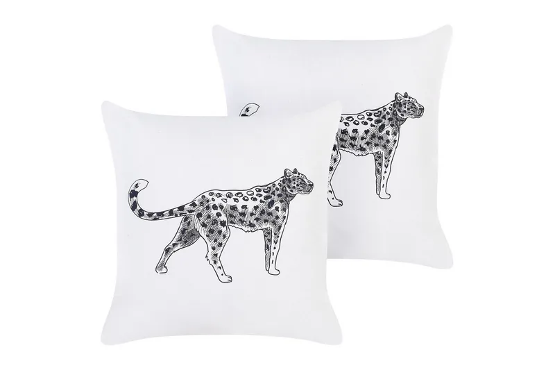 Koristetyynyt Marula setti, 2 kpl Valkoinen/Musta, Valkoinen/Musta