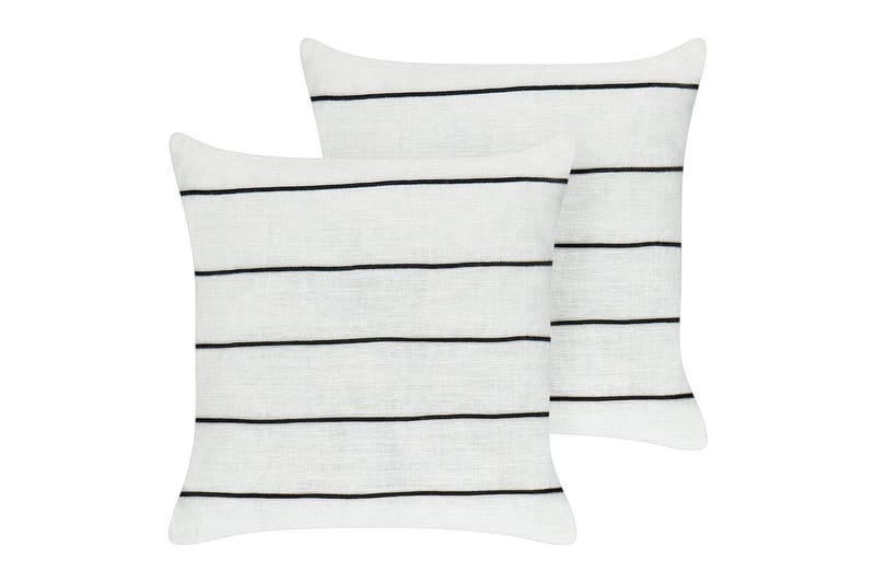 Koristetyynyt Milas: 2 kpl:n setti Valkoinen/Musta - Valkoinen/Musta - Kodintekstiilit & matot - Tyyny & torkkupeitto - Ulkotyyny