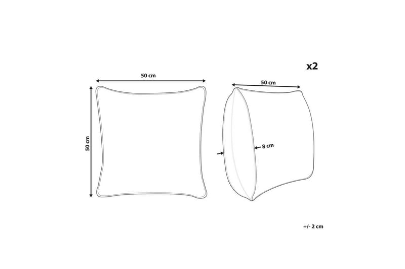Koristetyynyt Milas: 2 kpl:n setti Valkoinen/Musta - Valkoinen/Musta - Kodintekstiilit & matot - Tyyny & torkkupeitto - Ulkotyyny