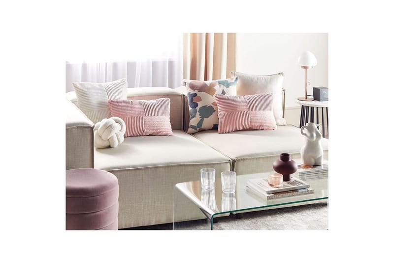 Koristetyynyt Millet: 2 kpl:n setti Vaaleanpunainen, Suorakulmio - Vaaleanpunainen, Suorakulmio - Kodintekstiilit & matot - Tyyny & torkkupeitto - Ulkotyyny