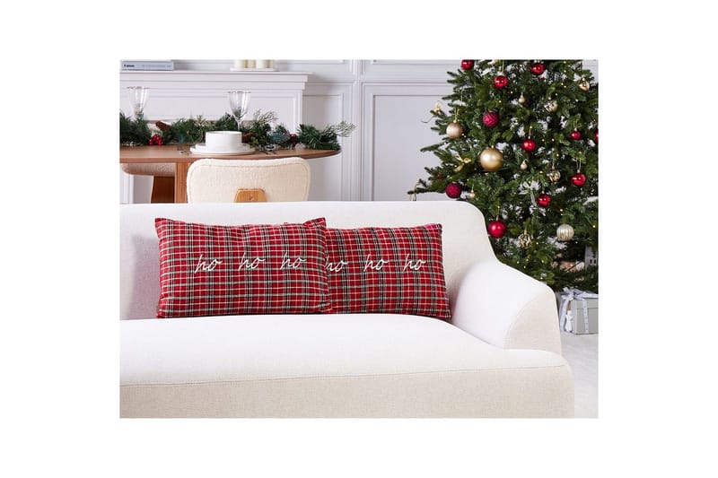 Koristetyynyt Mochi-sarja, 2 kpl Punainen/musta/valkoinen - Punainen/musta/valkoinen - Kodintekstiilit & matot - Tyyny & torkkupeitto - Ulkotyyny