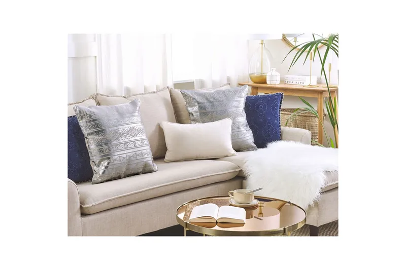 Koristetyynyt Oujda setti 2 Hopea - Hopea - Kodintekstiilit & matot - Tyyny & torkkupeitto - Ulkotyyny