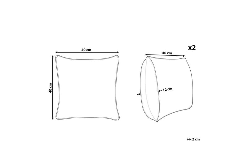 Koristetyynyt Radzkot setti, 2 kpl Keltainen/Valkoinen/Musta - Keltainen/Valkoinen/Musta - Kodintekstiilit & matot - Tyyny & torkkupeitto - Ulkotyyny