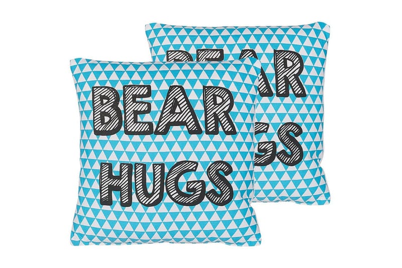 Koristetyynyt Radzkot setti, 2 kpl Sininen/valkoinen/musta, Sininen/valkoinen/musta