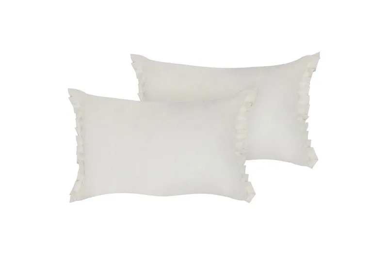 Koristetyynyt Sassafras-setti 2 kpl Valkoinen, Valkoinen