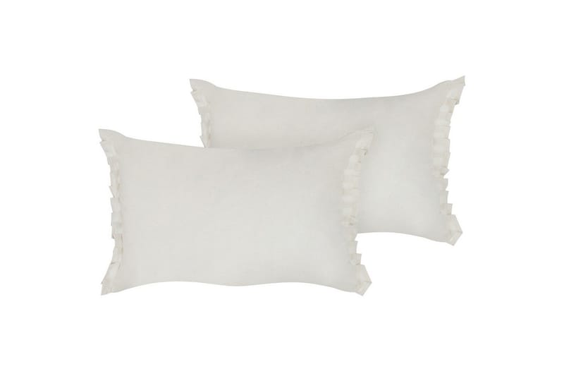 Koristetyynyt Sassafras-setti 2 kpl Valkoinen, Valkoinen