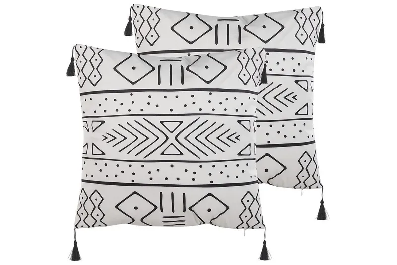 Koristetyynyt Schefflera-setti 2 kpl Neliö, Neliö