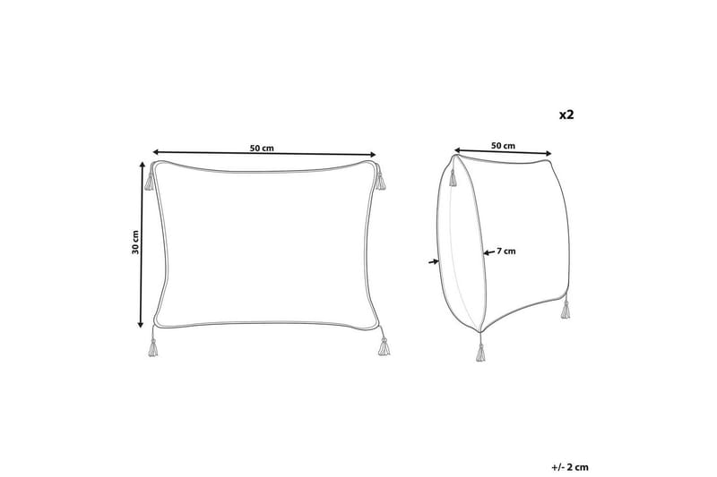 Koristetyynyt Schefflera-setti 2 kpl Suorakulmio - Suorakulmio - Kodintekstiilit & matot - Tyyny & torkkupeitto - Ulkotyyny