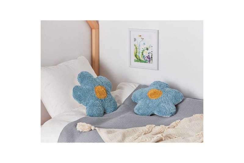 Koristetyynyt Sorrel 2:n setti Sininen/Valkoinen/Keltainen - Sininen/Valkoinen/Keltainen - Kodintekstiilit & matot - Tyyny & torkkupeitto - Koristetyynyt