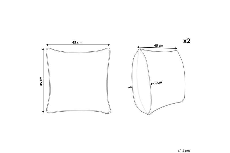 Koristetyynyt Sunflower setti 2 Oranssi/Kulta - Oranssi/Kulta - Kodintekstiilit & matot - Tyyny & torkkupeitto - Ulkotyyny