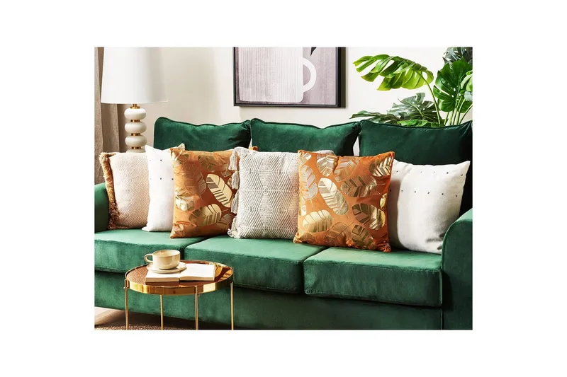 Koristetyynyt Sunflower setti 2 Oranssi/Kulta - Oranssi/Kulta - Kodintekstiilit & matot - Tyyny & torkkupeitto - Ulkotyyny