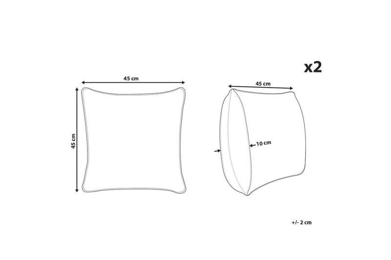 Koristetyynyt Sven setti 2 kpl Valkoinen/Musta, Neliö - Valkoinen/Musta, Neliö - Kodintekstiilit & matot - Tyyny & torkkupeitto - Ulkotyyny