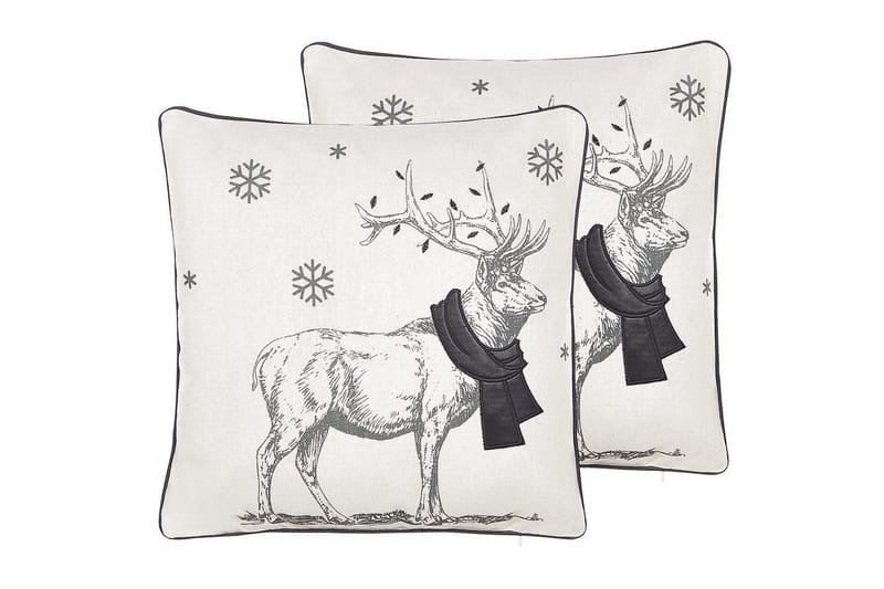 Koristetyynyt Sven setti 2 kpl Valkoinen/Musta, Neliö, Valkoinen/Musta, Neliö