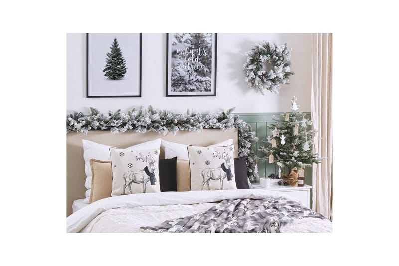 Koristetyynyt Sven setti 2 kpl Valkoinen/Musta, Neliö - Valkoinen/Musta, Neliö - Kodintekstiilit & matot - Tyyny & torkkupeitto - Ulkotyyny