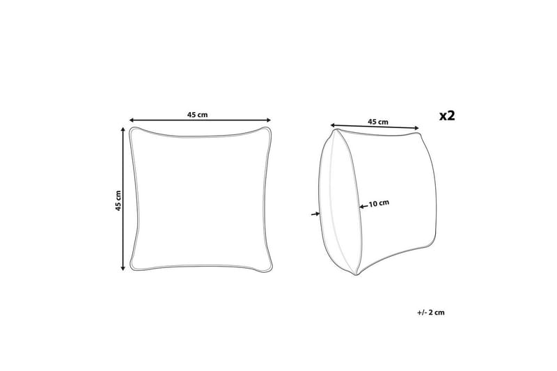 Koristetyynyt Talinum 2 kappaletta Sininen/keltainen/ruskea/valkoinen - Sininen/keltainen/ruskea/valkoinen - Kodintekstiilit & matot - Tyyny & torkkupeitto - Ulkotyyny