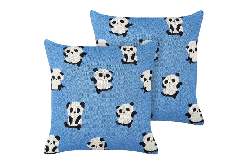 Koristetyynyt Talokan 2 kappaletta Sininen/musta/valkoinen, Sininen/musta/valkoinen