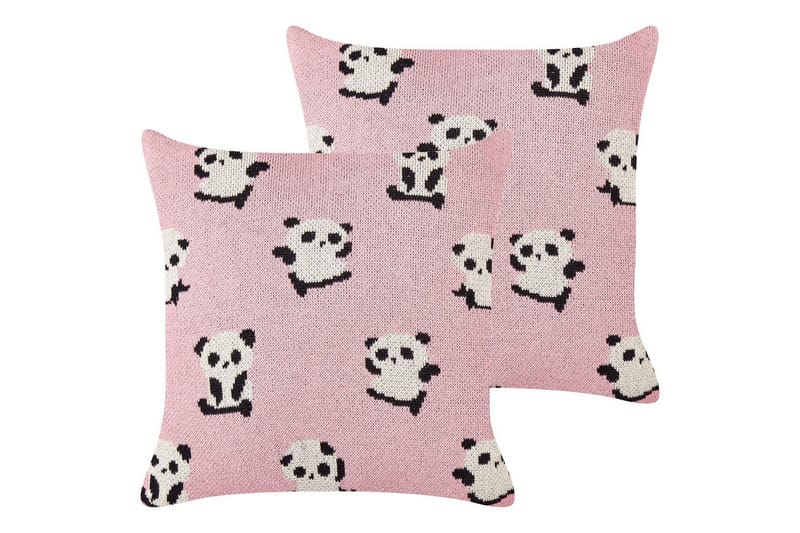 Koristetyynyt Talokan 2 kappaletta Vaaleanpunainen/musta/valkoinen - Vaaleanpunainen/musta/valkoinen - Kodintekstiilit & matot - Tyyny & torkkupeitto - Ulkotyyny