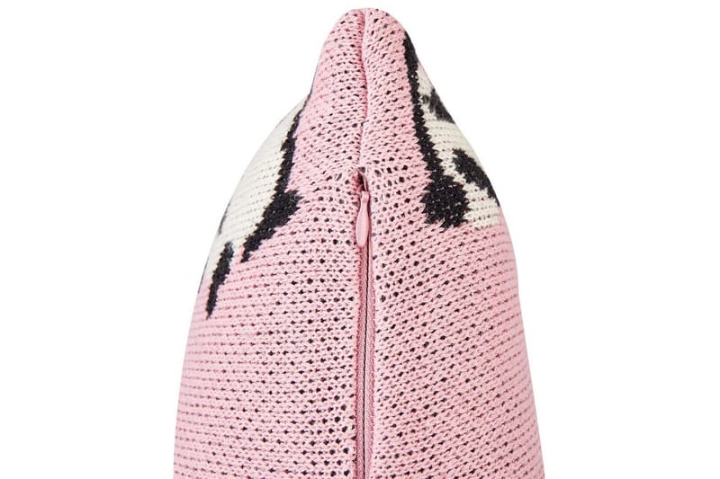 Koristetyynyt Talokan 2 kappaletta Vaaleanpunainen/musta/valkoinen - Vaaleanpunainen/musta/valkoinen - Kodintekstiilit & matot - Tyyny & torkkupeitto - Ulkotyyny