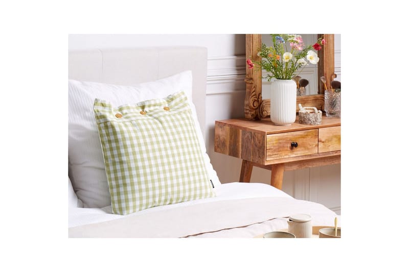 Koristetyynyt Talya Vihreä/valkoinen/vaalea puu, Neliö - Vihreä/valkoinen/vaalea puu, Neliö - Kodintekstiilit & matot - Tyyny & torkkupeitto - Ulkotyyny