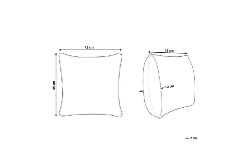 Koristetyynyt Talya Vihreä/valkoinen/vaalea puu, Neliö - Vihreä/valkoinen/vaalea puu, Neliö - Kodintekstiilit & matot - Tyyny & torkkupeitto - Ulkotyyny