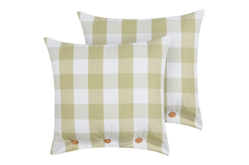 Koristetyynyt Tamnine 2 kappaletta Vihreä/Valkoinen, Neliö - Vihreä/Valkoinen, Neliö - Kodintekstiilit & matot - Tyyny & torkkupeitto - Koristetyynyt