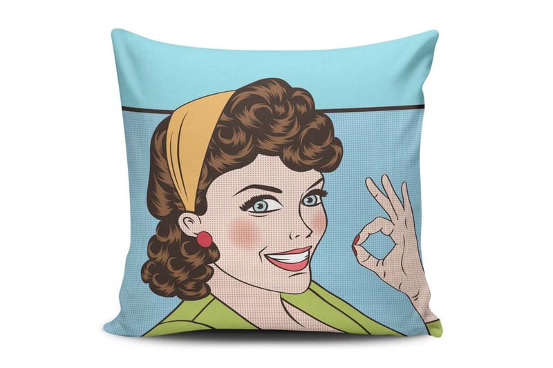 Tyyny Cushion Love 45x45 cm - Monivärinen - Kodintekstiilit & matot - Tyyny & torkkupeitto - Koristetyynyt