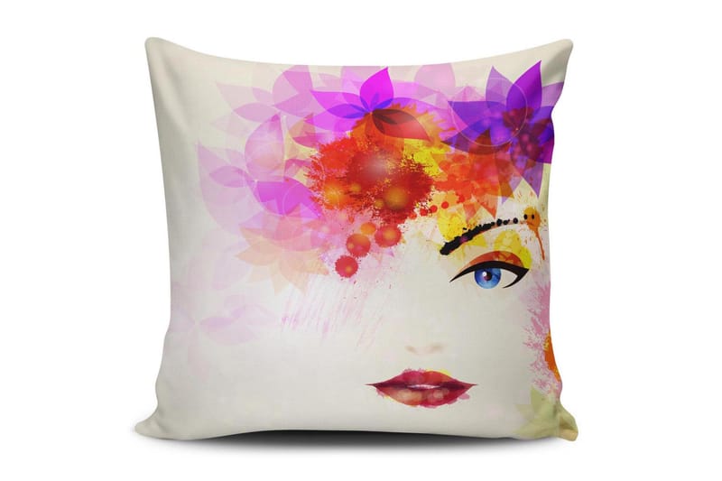 Tyyny Cushion Love 45x45 cm - Monivärinen - Kodintekstiilit & matot - Tyyny & torkkupeitto - Koristetyynyt