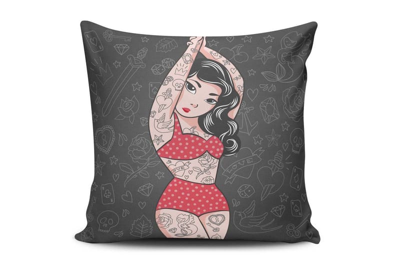 Tyyny Cushion Love 45x45 cm - Monivärinen - Kodintekstiilit & matot - Tyyny & torkkupeitto - Koristetyynyt