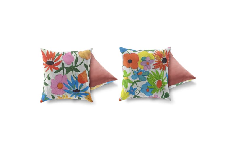 Tyyny Gravel 43x43 cm 2-pak - Monivärinen - Kodintekstiilit & matot - Tyyny & torkkupeitto - Koristetyynyt