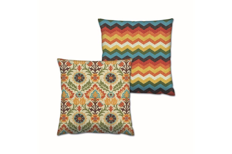 Tyyny Gravel 43x43 cm 2-pak - Monivärinen - Kodintekstiilit & matot - Tyyny & torkkupeitto - Koristetyynyt