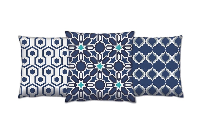 Tyyny Gravel 43x43 cm 3-pak - Monivärinen - Kodintekstiilit & matot - Tyyny & torkkupeitto - Koristetyynyt