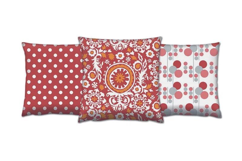 Tyyny Gravel 43x43 cm 3-pak - Monivärinen - Kodintekstiilit & matot - Tyyny & torkkupeitto - Koristetyynyt