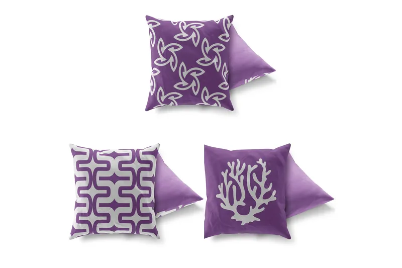 Tyyny Gravel 43x43 cm 3-pak - Monivärinen - Kodintekstiilit & matot - Tyyny & torkkupeitto - Koristetyynyt