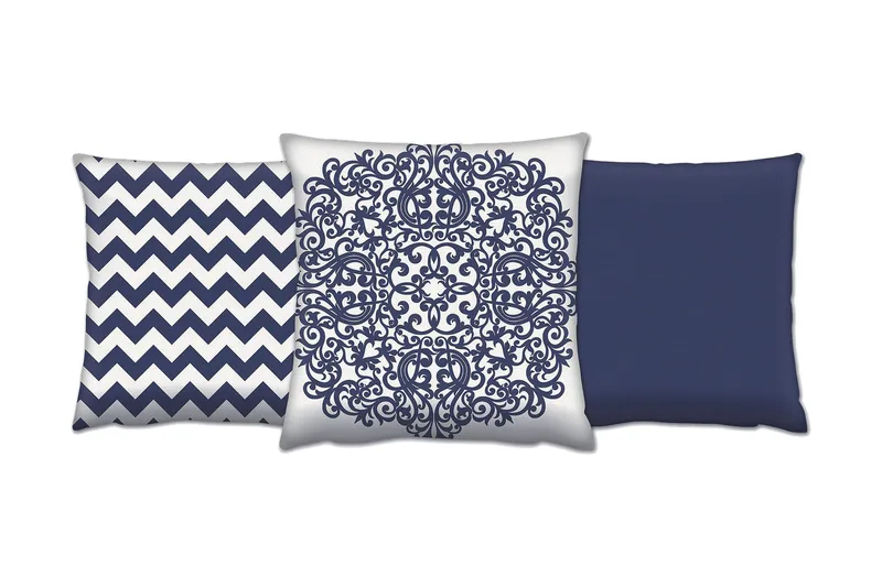 Tyyny Gravel 43x43 cm 3-pak, Monivärinen