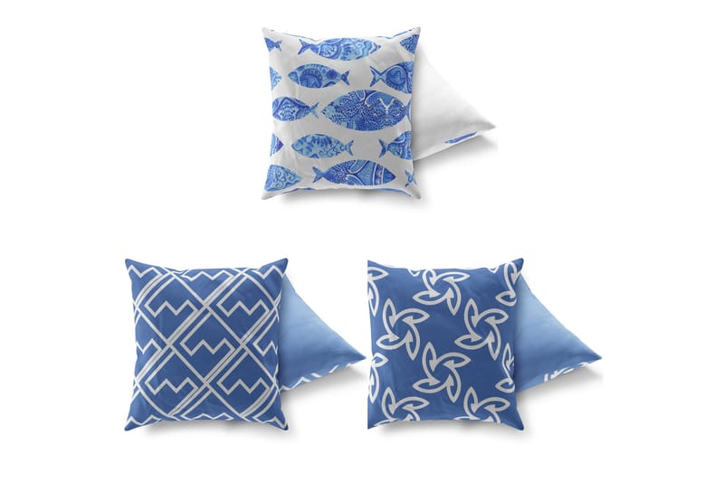 Tyyny Gravel 43x43 cm 3-pak - Monivärinen - Kodintekstiilit & matot - Tyyny & torkkupeitto - Koristetyynyt