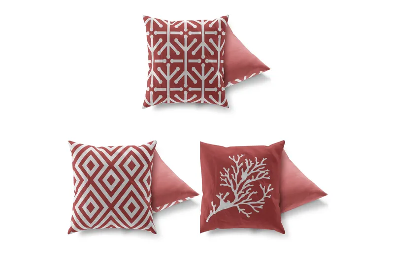 Tyyny Gravel 43x43 cm 3-pak - Monivärinen - Kodintekstiilit & matot - Tyyny & torkkupeitto - Koristetyynyt