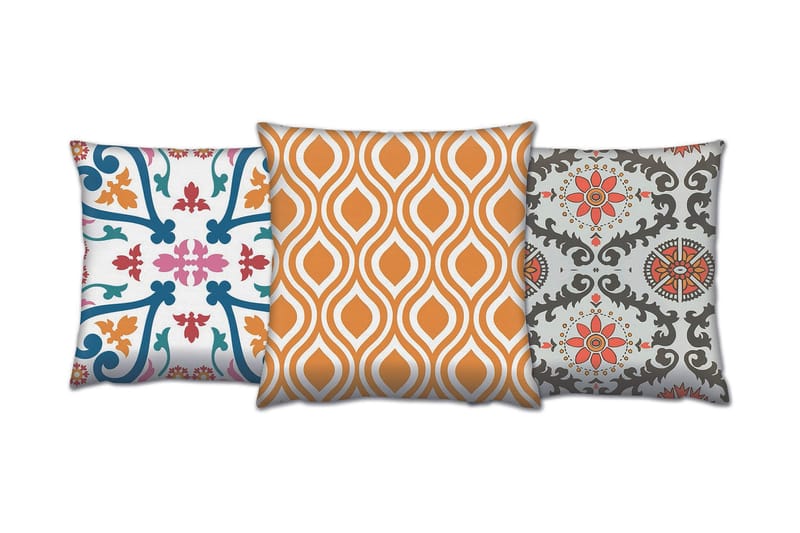 Tyyny Gravel 43x43 cm 3-pak - Monivärinen - Kodintekstiilit & matot - Tyyny & torkkupeitto - Koristetyynyt