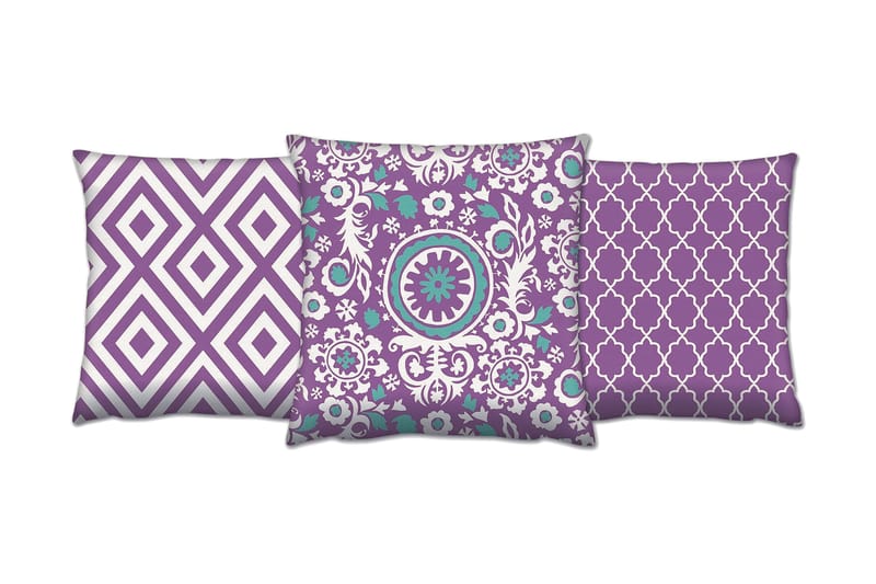 Tyyny Gravel 43x43 cm 3-pak, Monivärinen