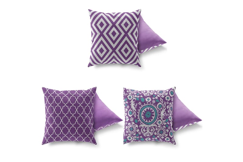 Tyyny Gravel 43x43 cm 3-pak - Monivärinen - Kodintekstiilit & matot - Tyyny & torkkupeitto - Koristetyynyt