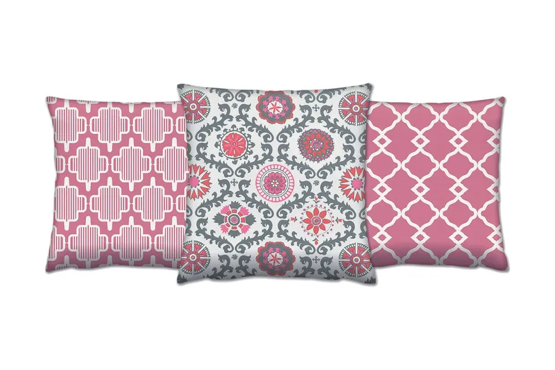 Tyyny Gravel 43x43 cm 3-pak - Monivärinen - Kodintekstiilit & matot - Tyyny & torkkupeitto - Koristetyynyt